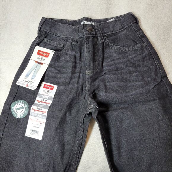 Wrangler Jeans Boys Regular Black Size 8 Slim Loose Denim Pants Kids Kid School - Picture 9 of 15